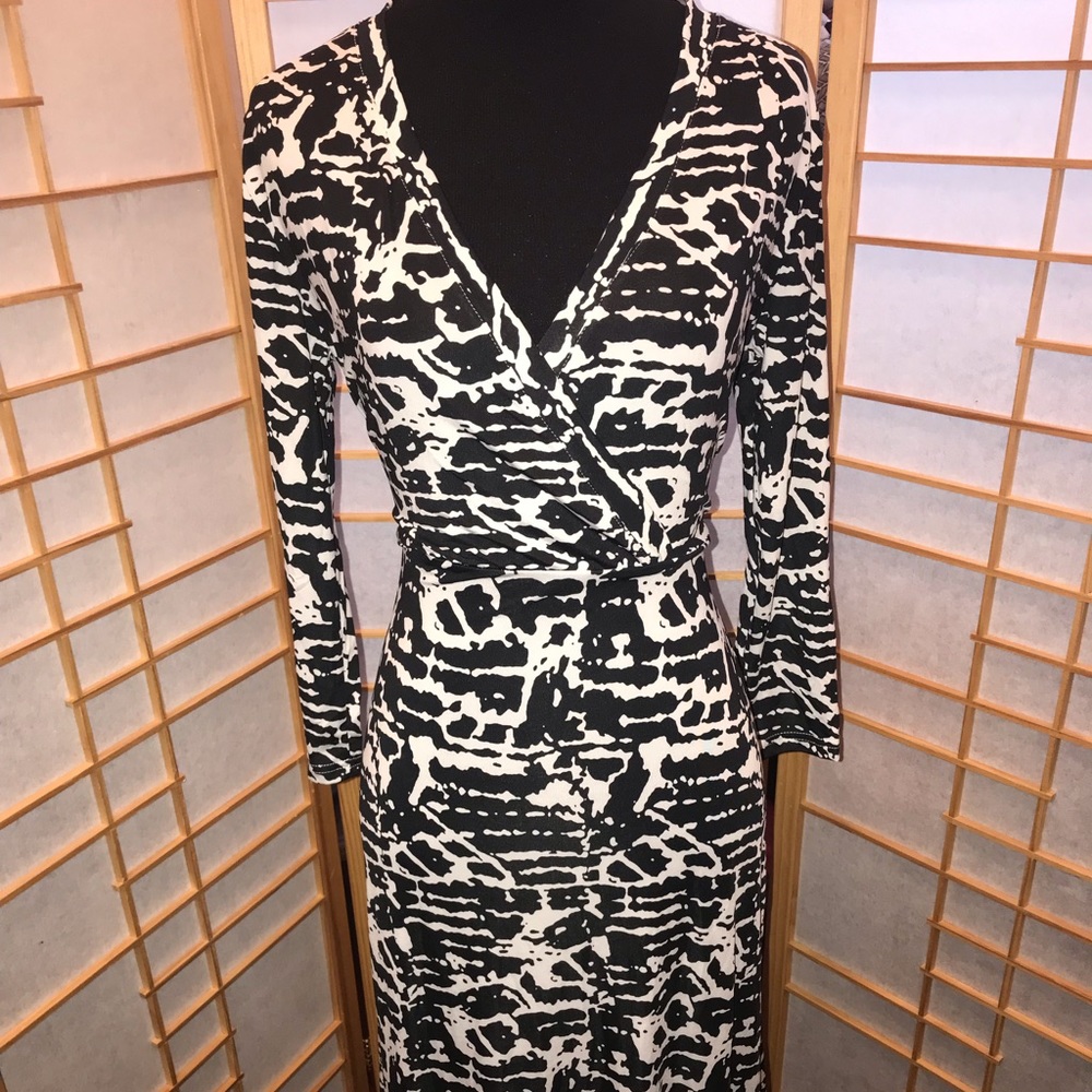 Size small full length faux wrap dress NWOT